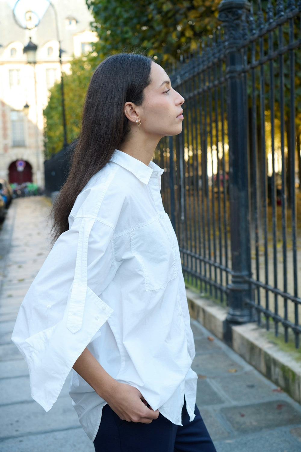 Soaked In Luxury Calico Shirt Blouse in Broken White