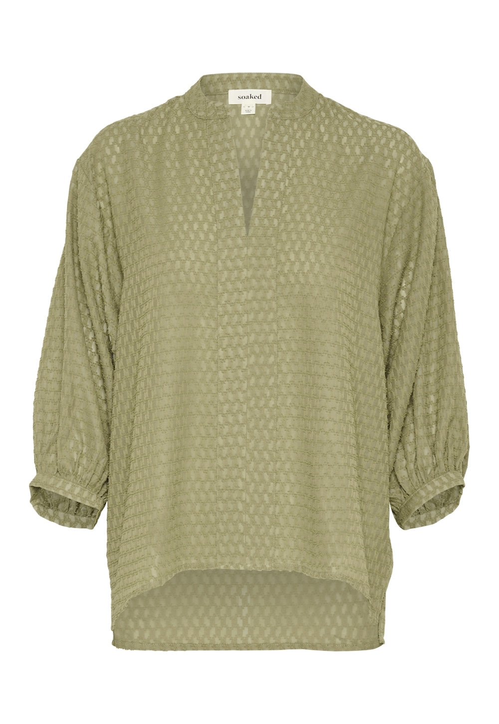 Soaked In Luxury Kettie Amily Blouse in Covert Green