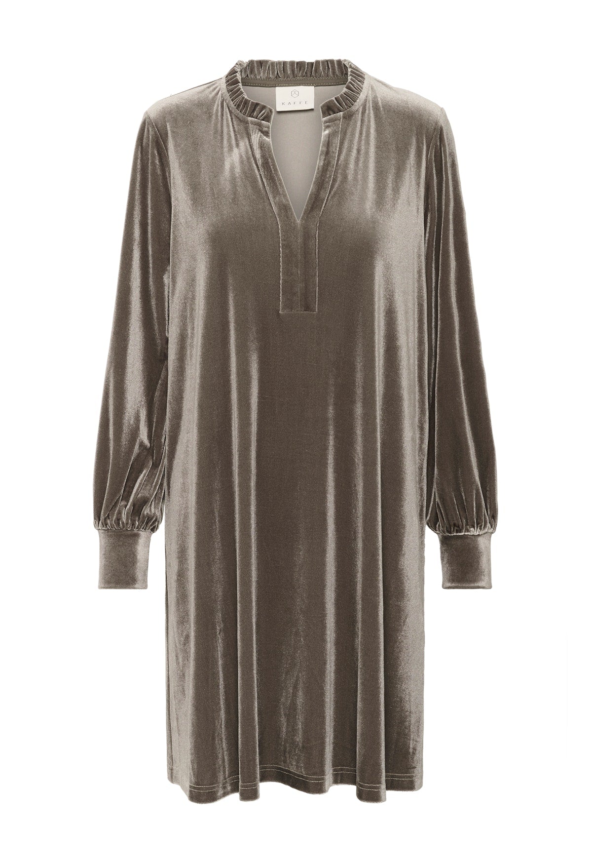 Kaffe Kelly Flounce Dress in Morel