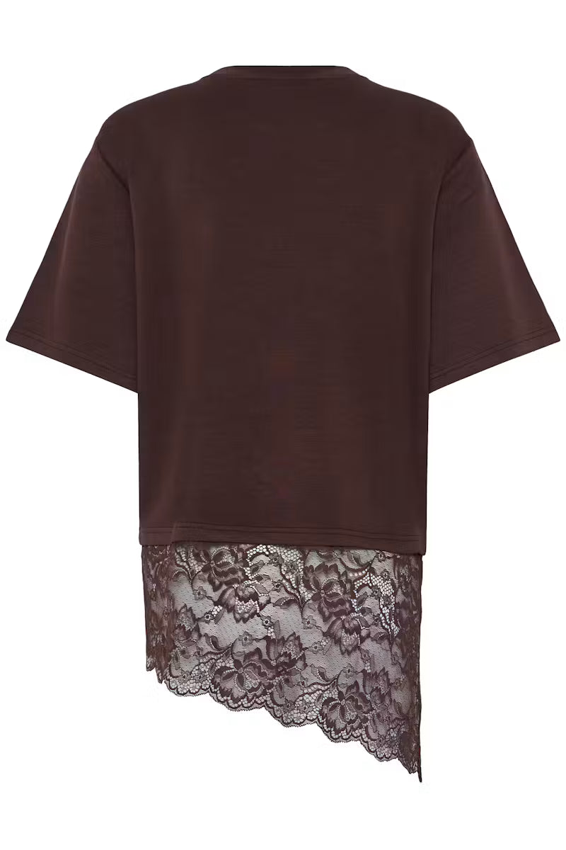 ICHI Kaiwa T-shirt in Chocolate Torte