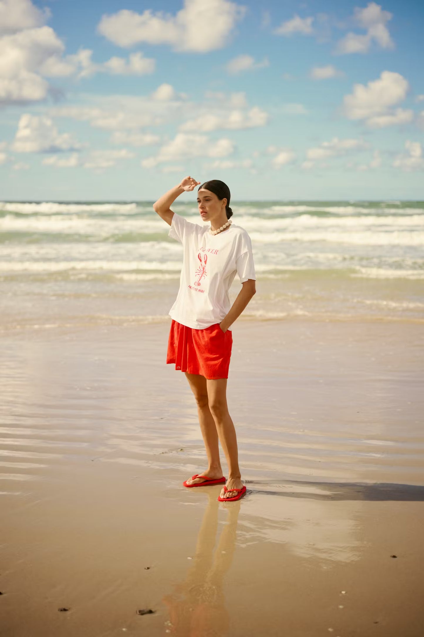 KAFFE Annemette T-shirt in Chalk / White
