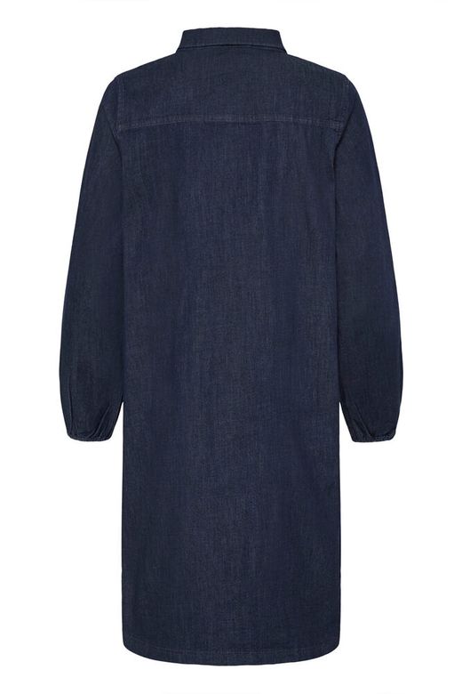 Fransa Chicago Dress in Unwashed Blue Denim