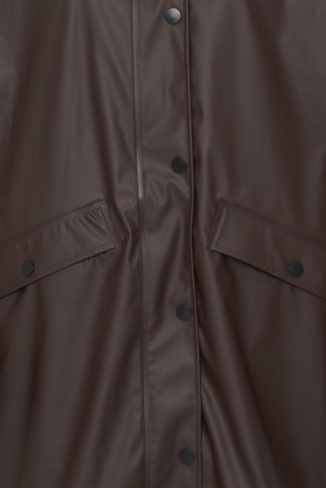 ICHI Tazo Lined Raincoat in Mole