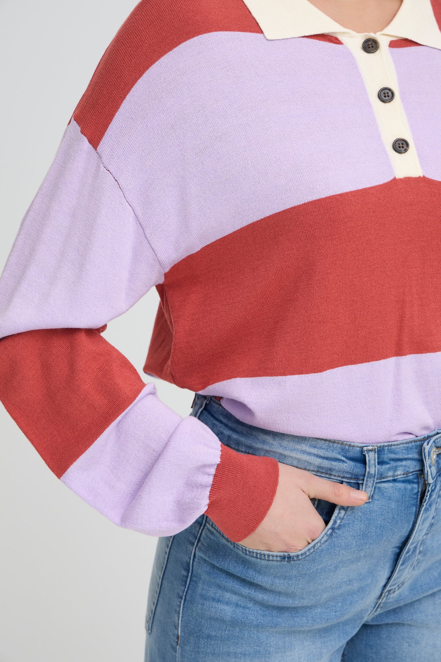 ICHI Boston LS in Purple Rose Melange