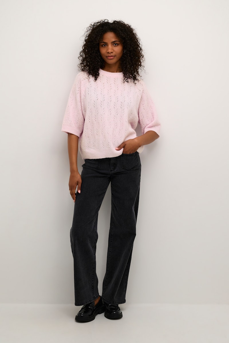Kaffe Tella Pullover in Lilac Snow Mela