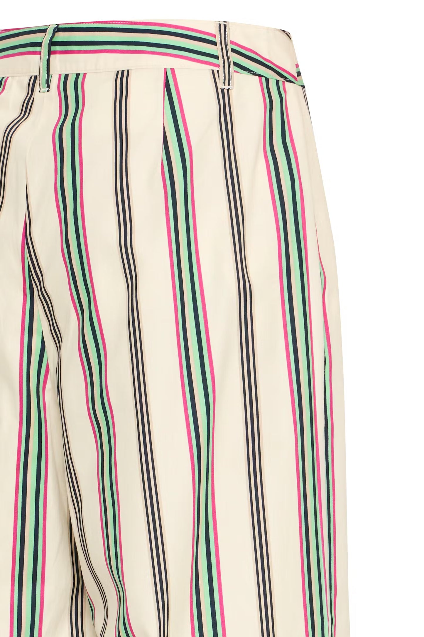 ICHI Leanna Trousers in Multi Stripe & White