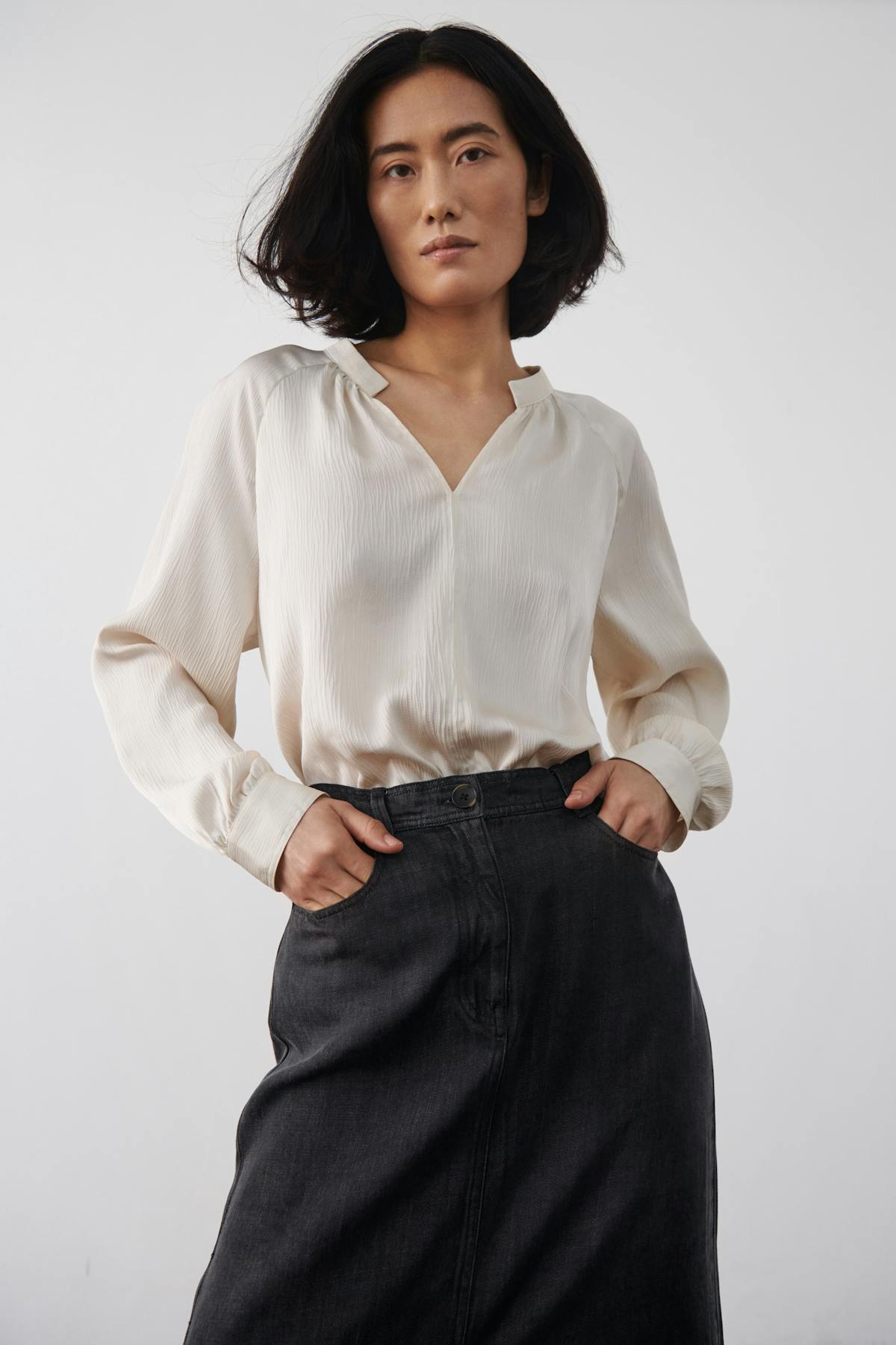 Soaked in Luxury Ioana Blouse in Irish Cream