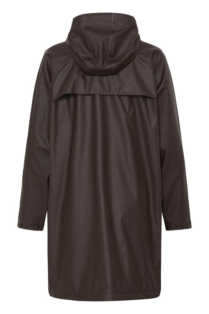 ICHI Tazo Lined Raincoat in Mole