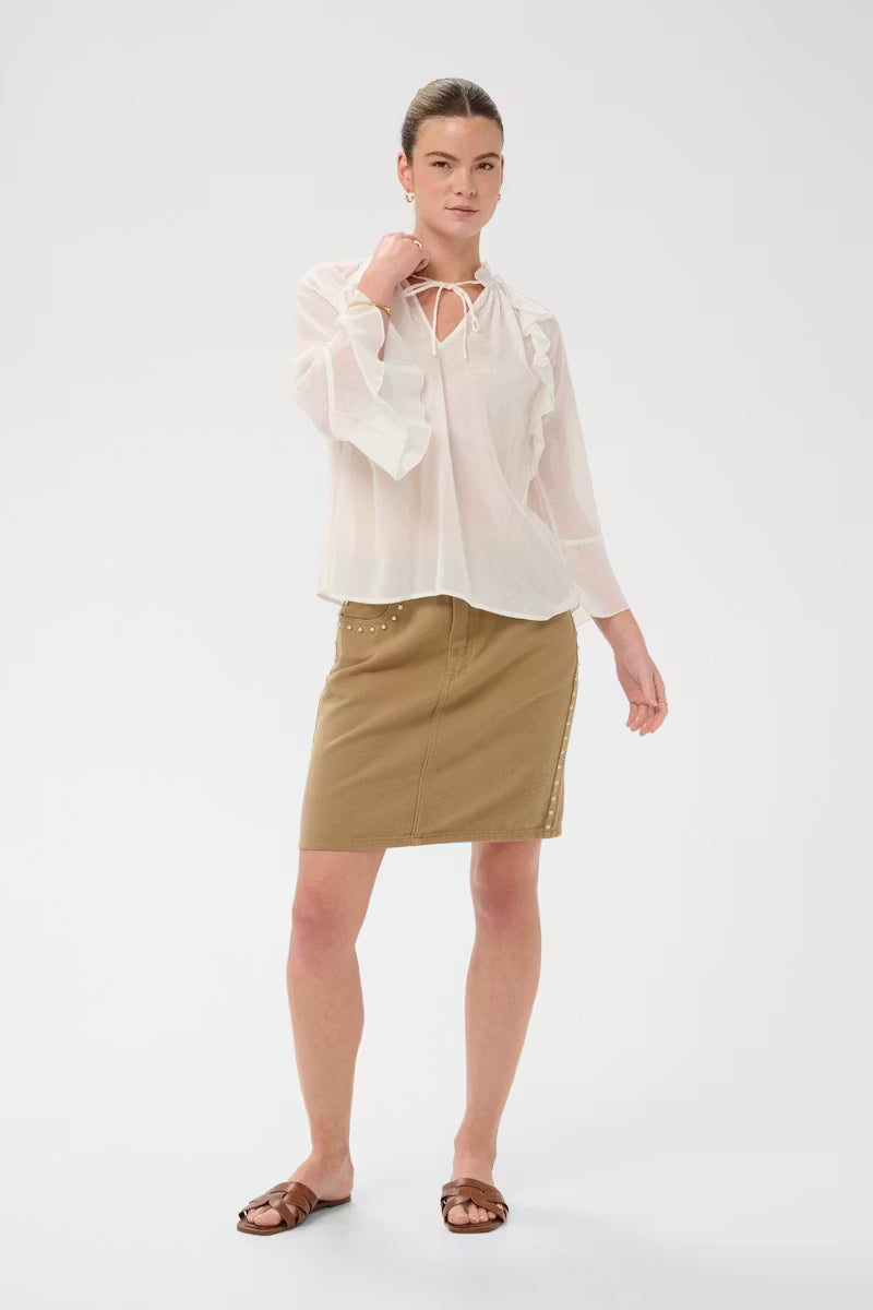 Kaffe Flora Blouse in Chalk