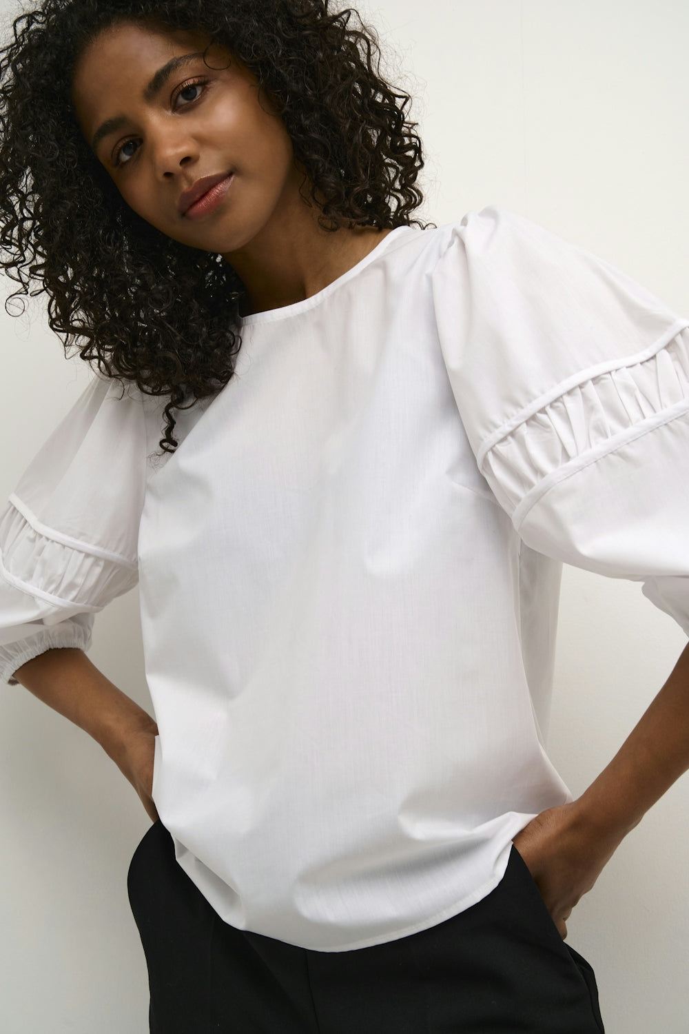 Kaffe Emma Blouse in Optical White