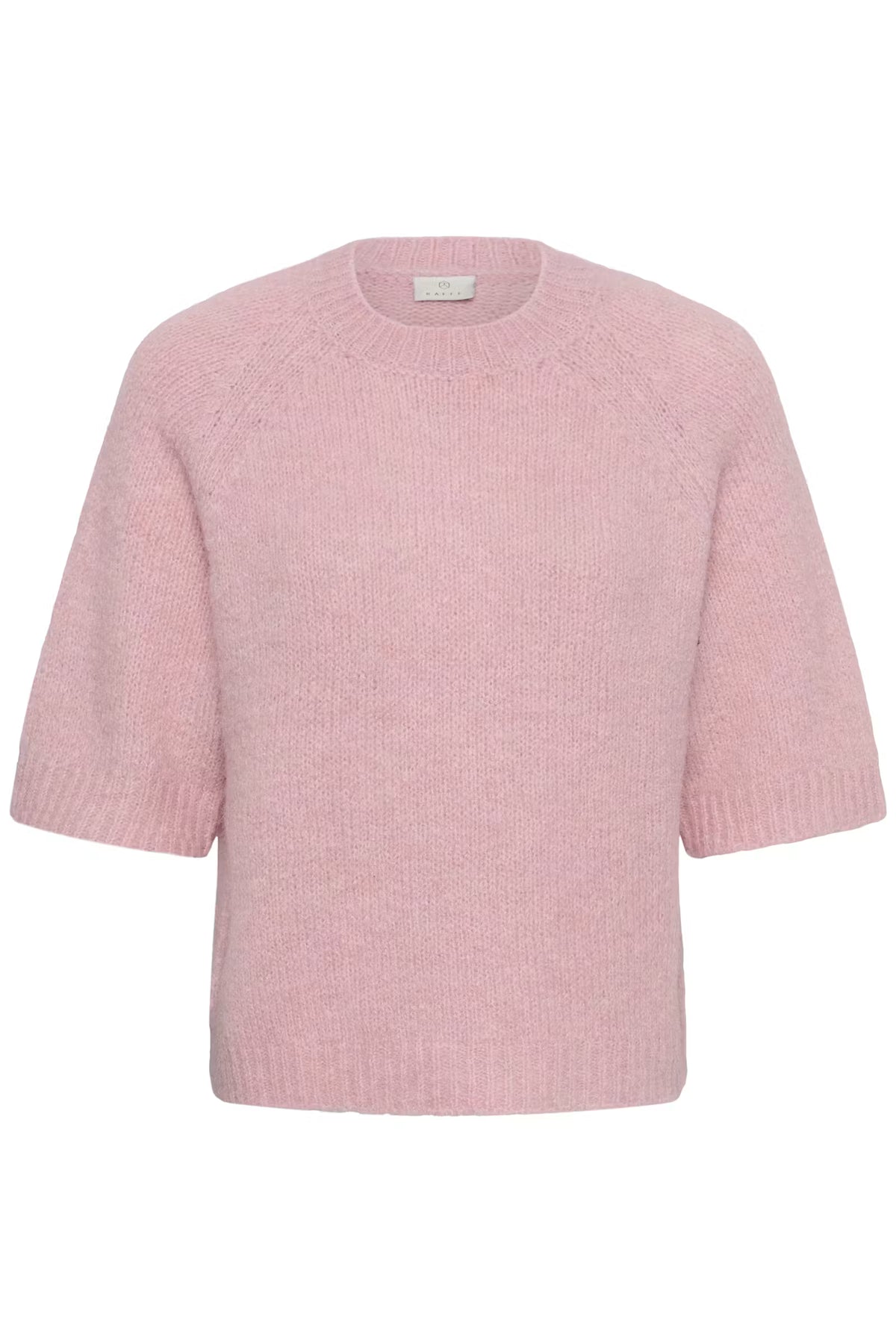Kaffe Emilie Cropped Knit Pullover in Wild Rose