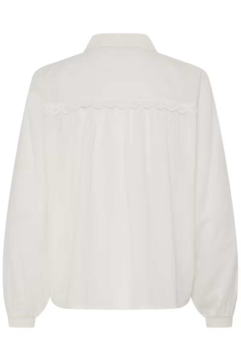 Fransa Lacita Shirt in Blanc De Blanc