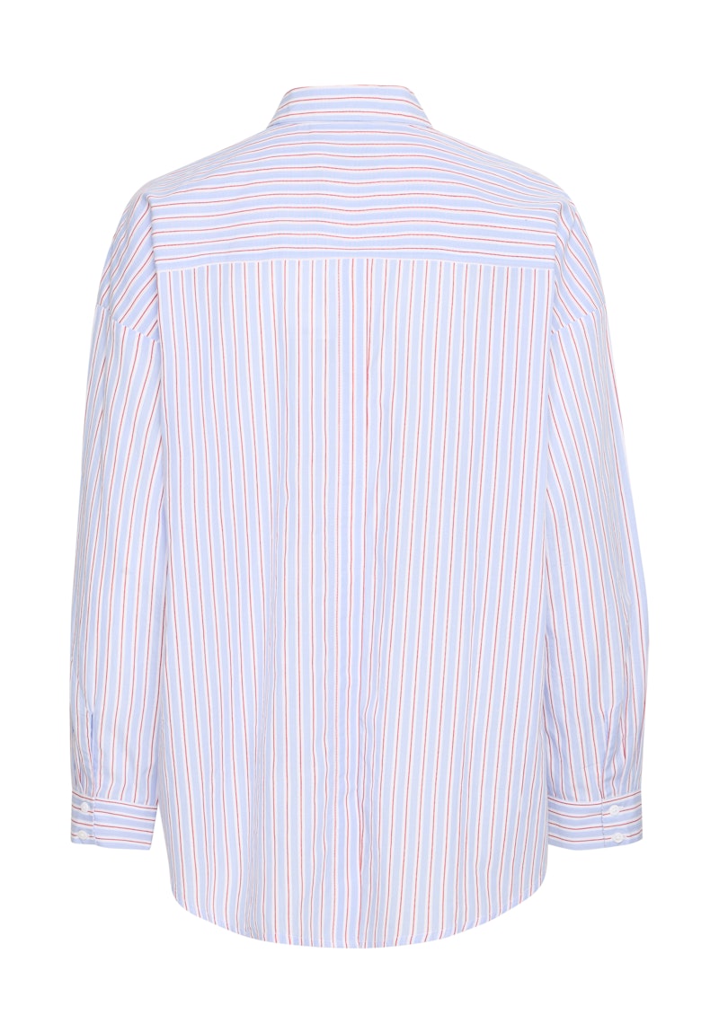 Ichi Janex Shirt in Della Robbia Blue Multi Stripe