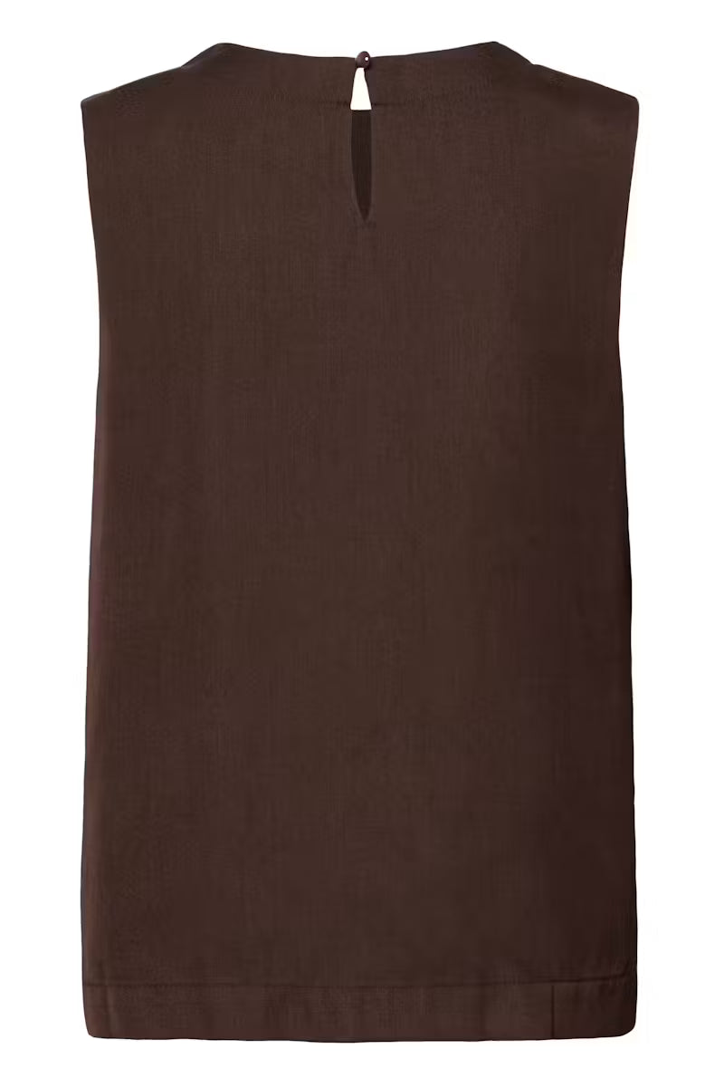 Kaffe Allie Top in Coffee Bean