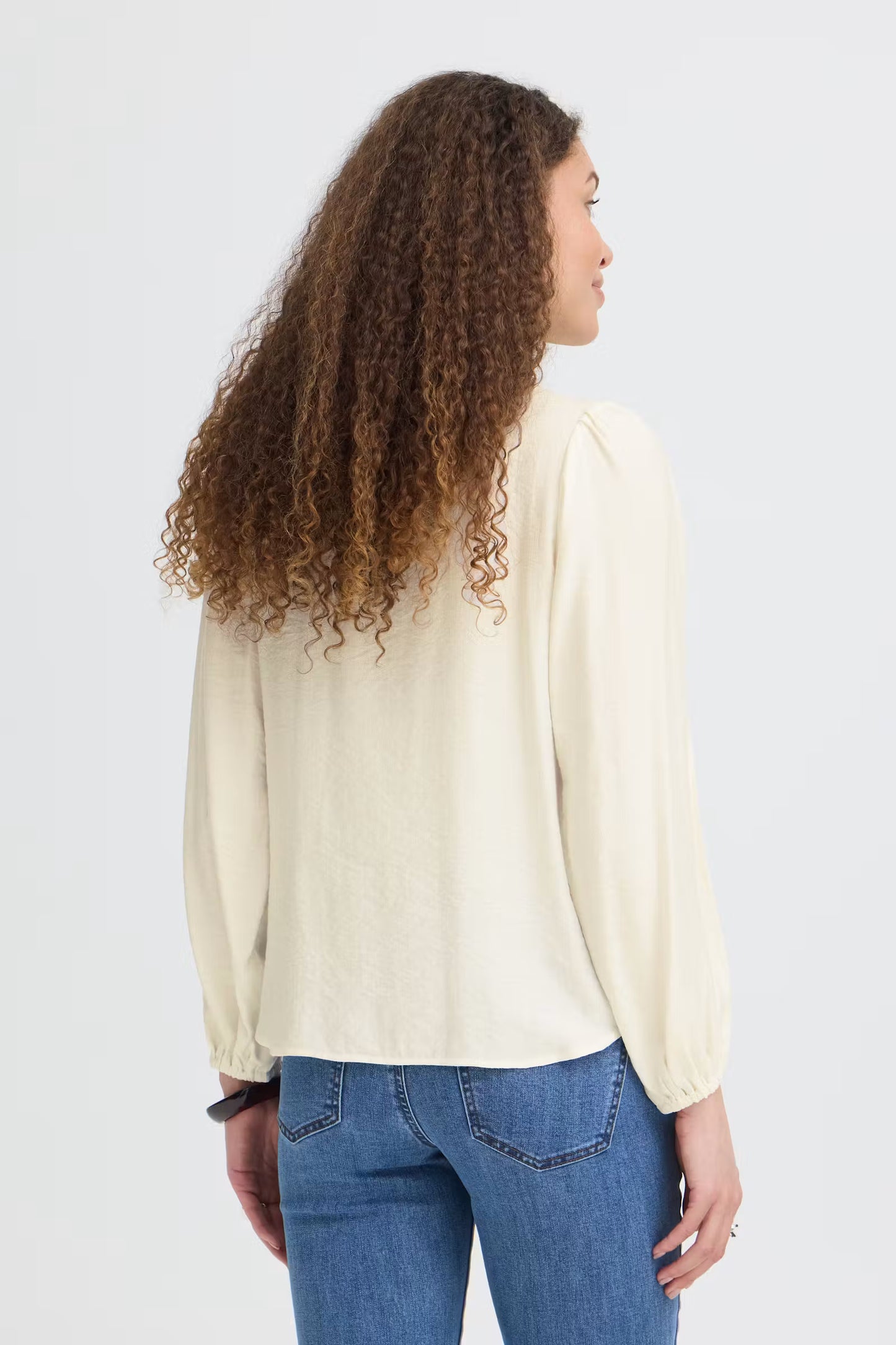 Fransa Blondie Shirt in Whisper White