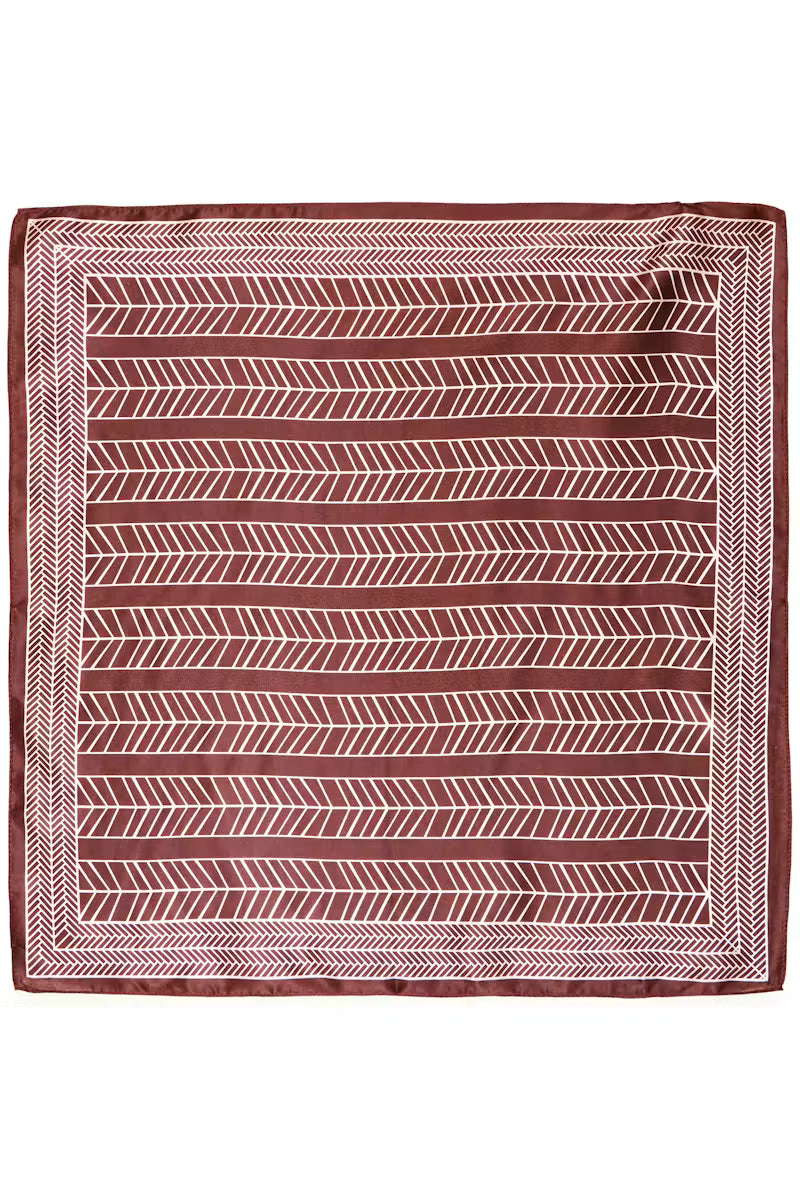 Fransa Silla Scarf in Rum Raisin W Rose Shadow