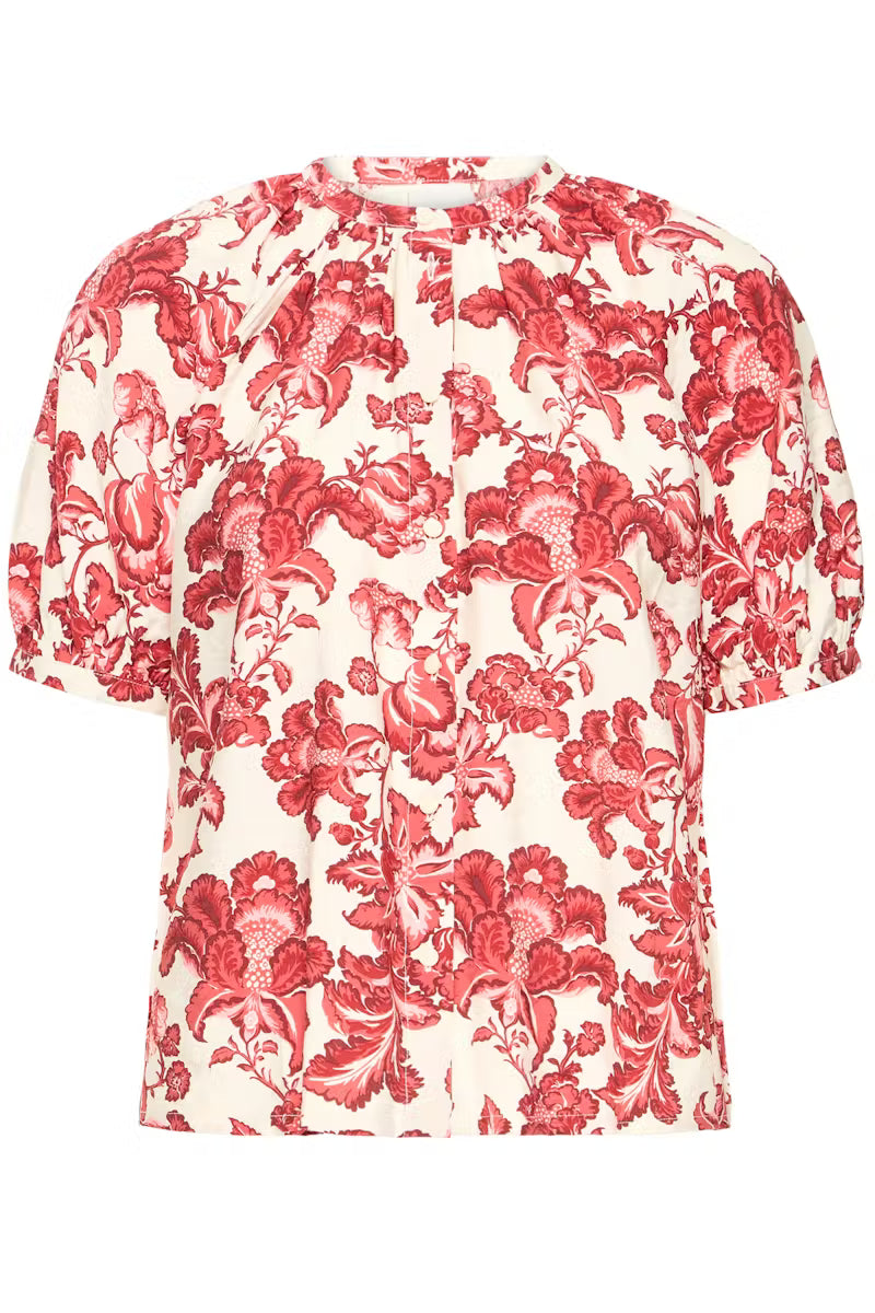ICHI Gilvis Shirt in Red Floral