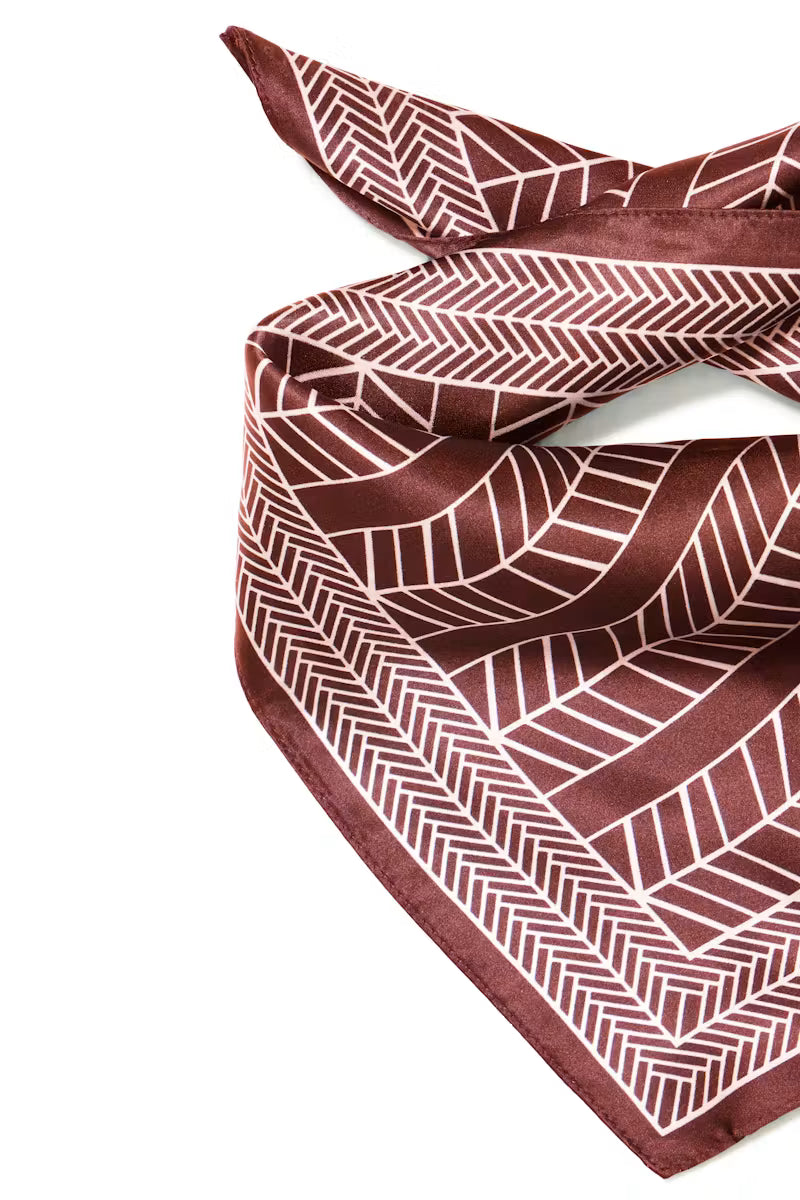 Fransa Silla Scarf in Rum Raisin W Rose Shadow