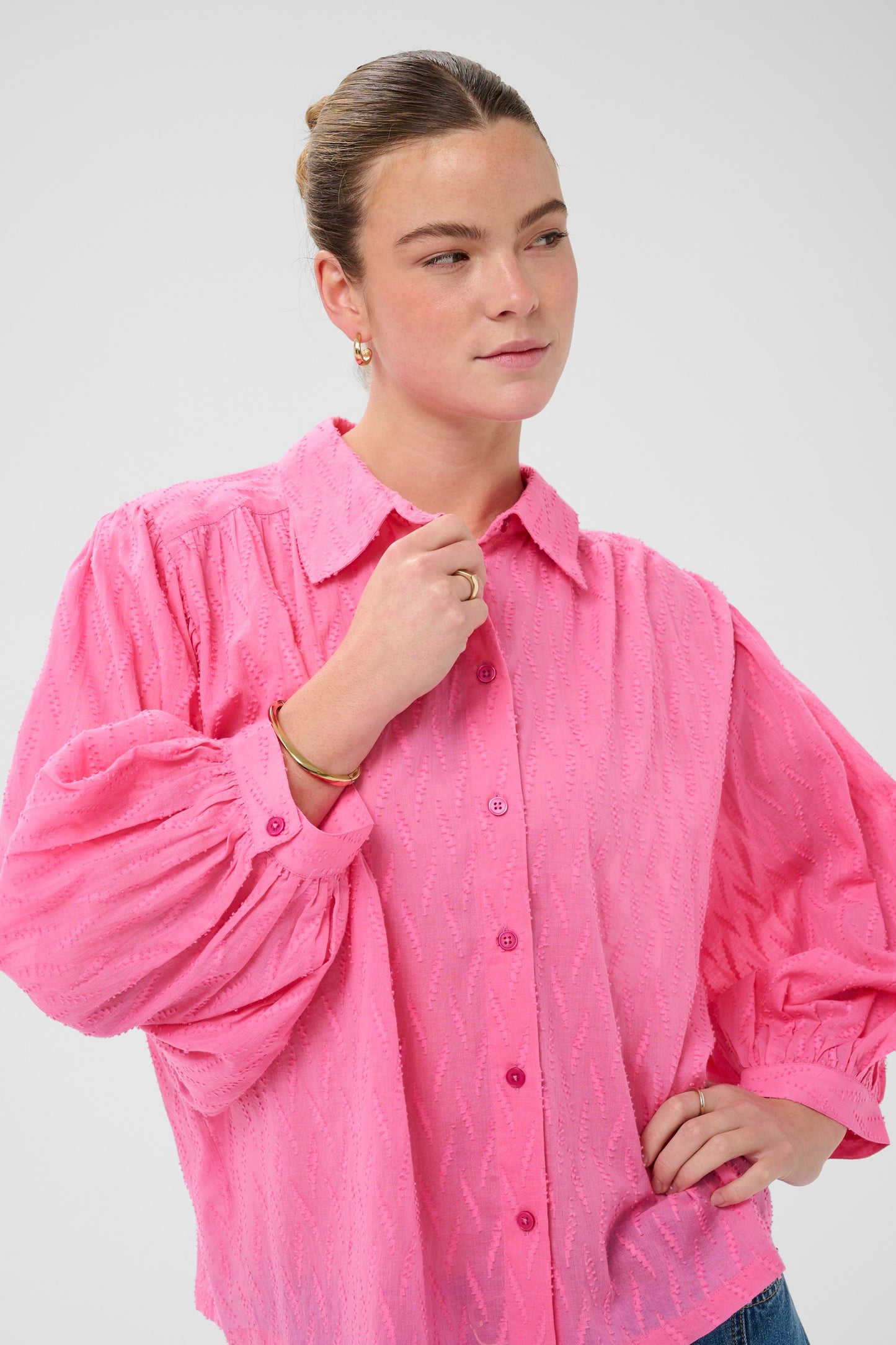 KAFFE Gabriela Shirt in Pink Power