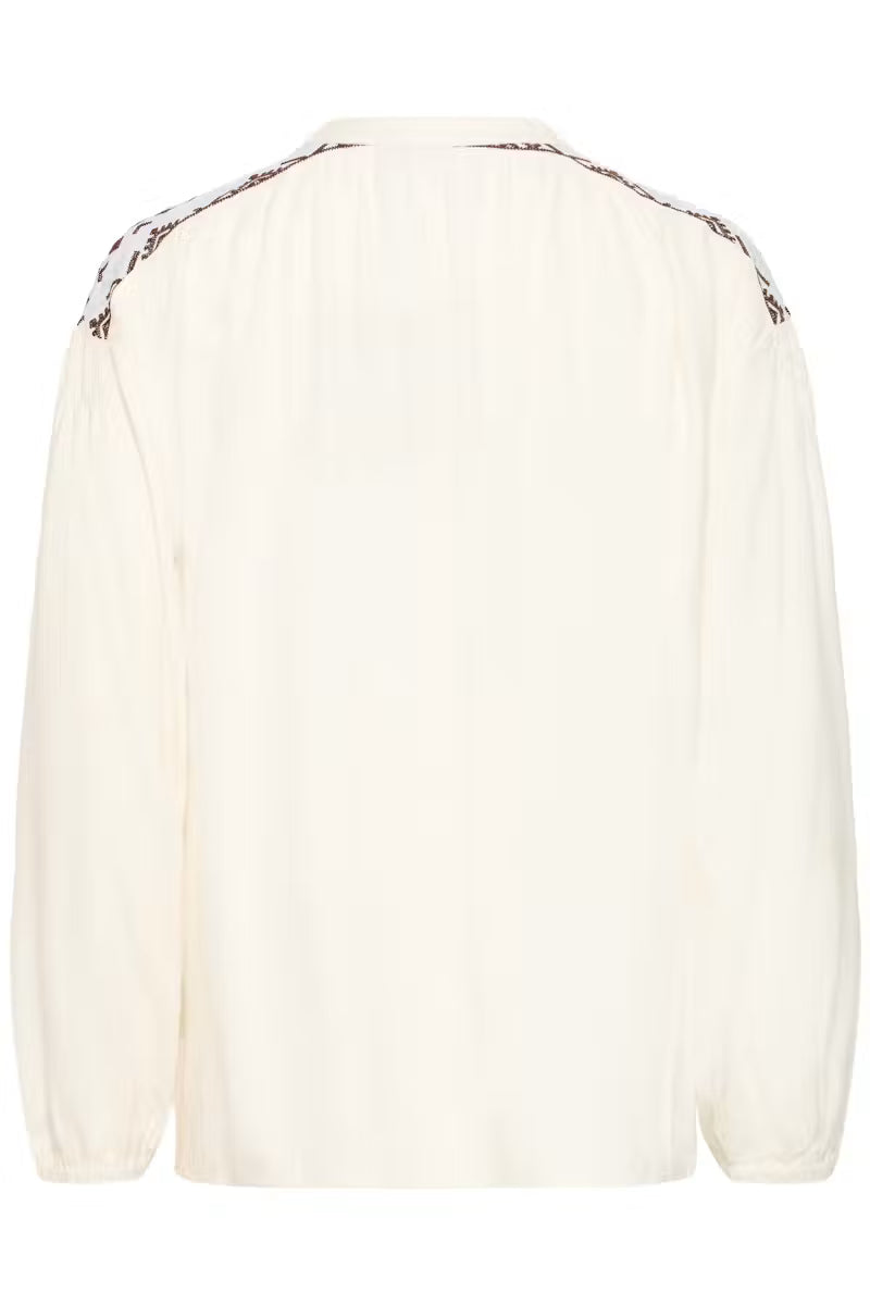 Fransa Helene Blouse in Whisper White