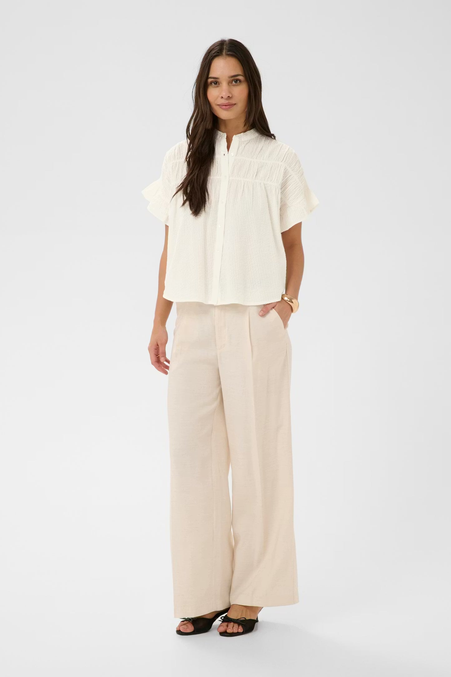 KAFFE Vanilla Shirt in Chalk