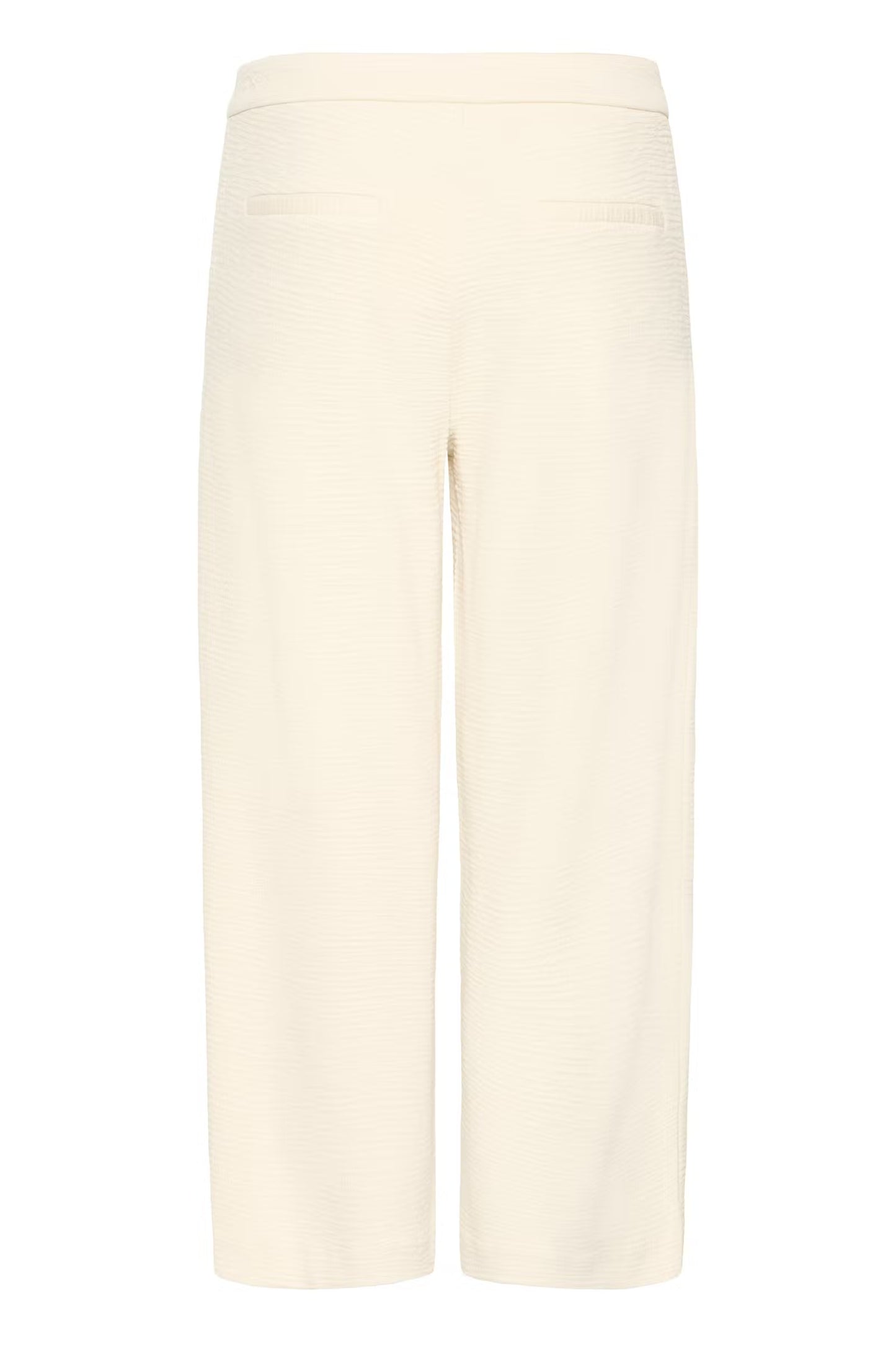 ICHI Kate Cropped Trousers in Almond Milk