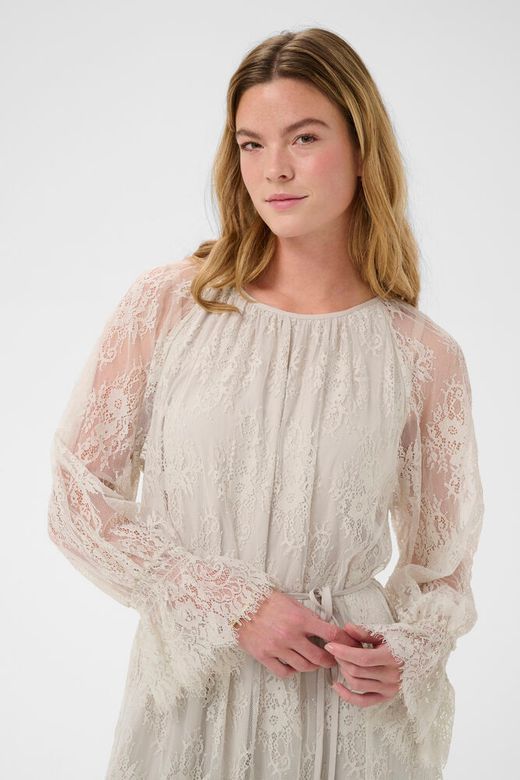 Kaffe Amelie Lace Dress in Moonbeam