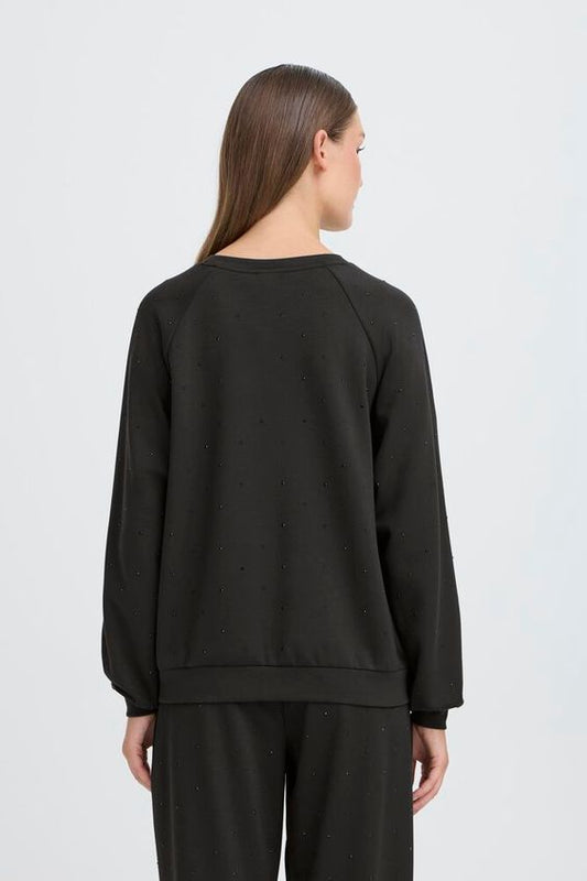 ICHI Amias LS Sweat in Black