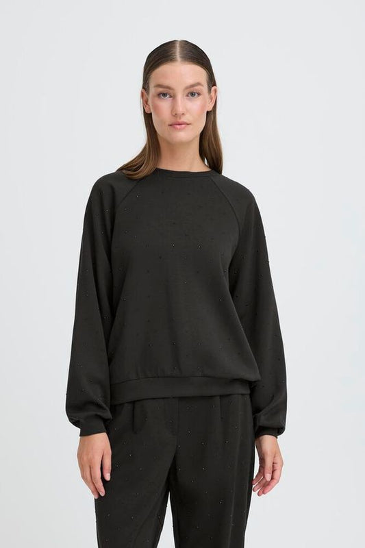 ICHI Amias LS Sweat in Black