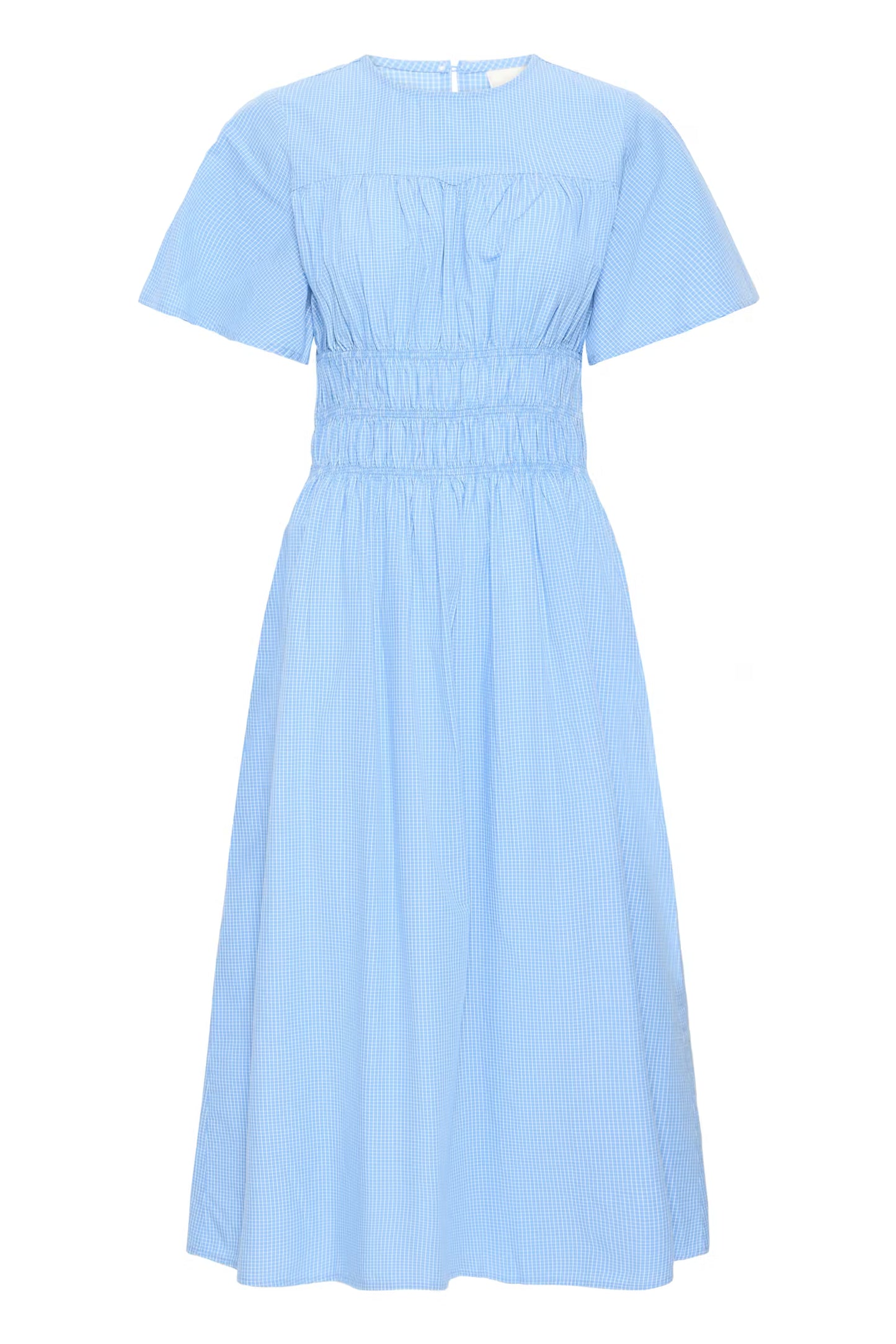 ICHI Wenda Dress in Blue / White Check