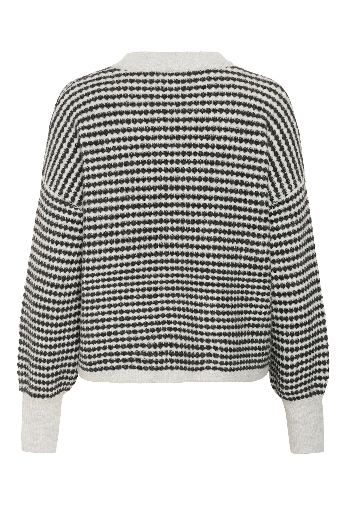 Kaffe Ellery Pullover in Light Grey Marl & Black