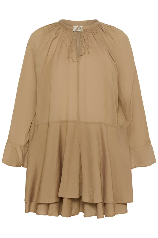 Kaffe Flora Tunic in Petrified Oak