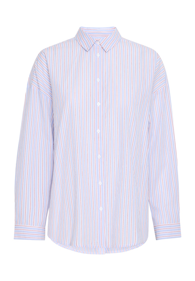 Ichi Janex Shirt in Della Robbia Blue Multi Stripe