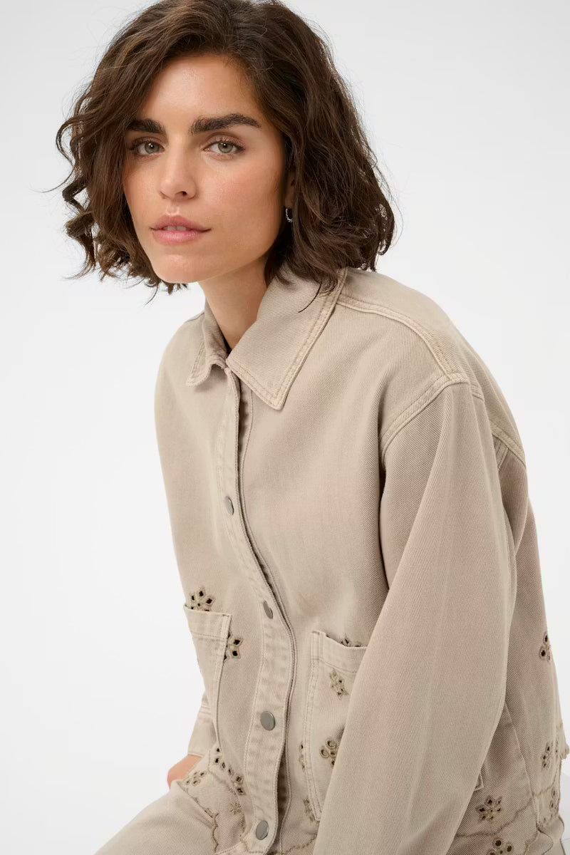 KAFFE Mimi Casual Jacket in Feather Gray