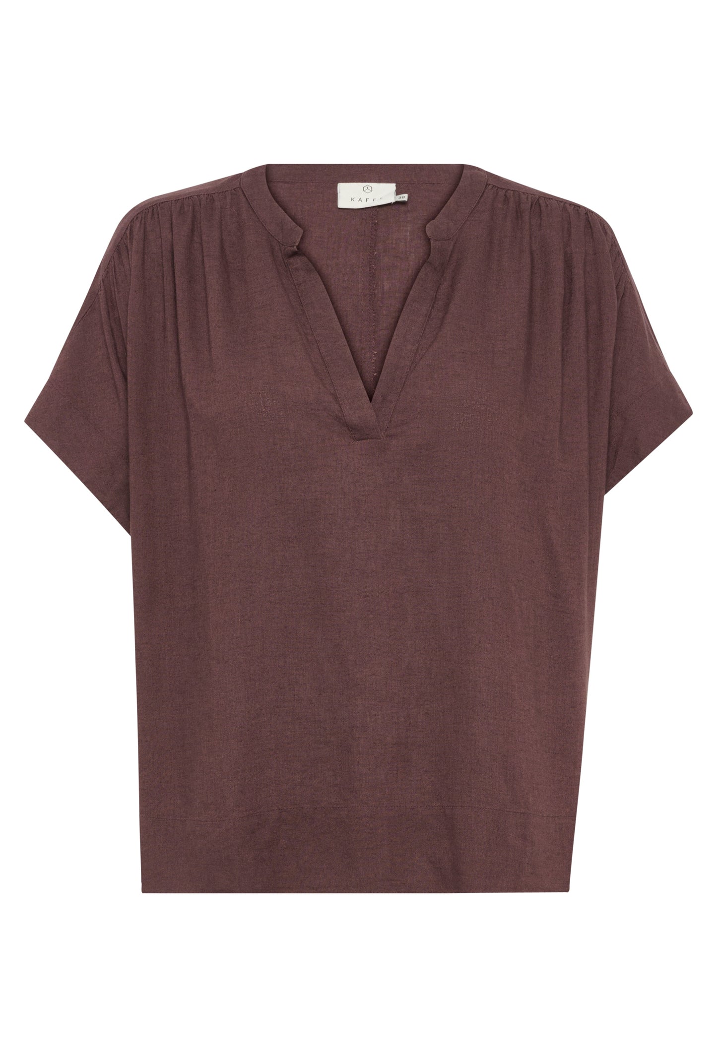 Kaffe Milia Wing Blouse in Fudge