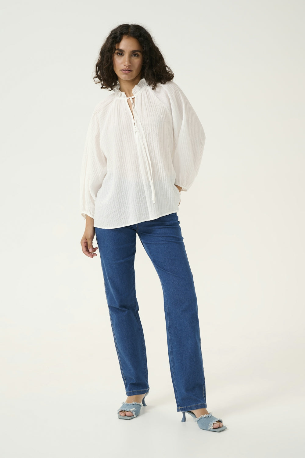 Kaffe Lianna Blouse in Chalk