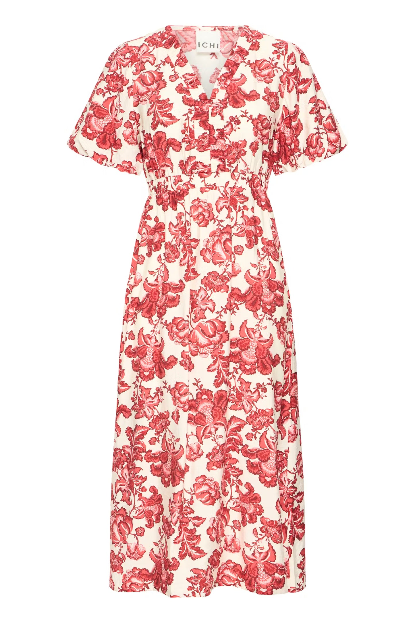 ICHI Gilvis Dress in Red Floral