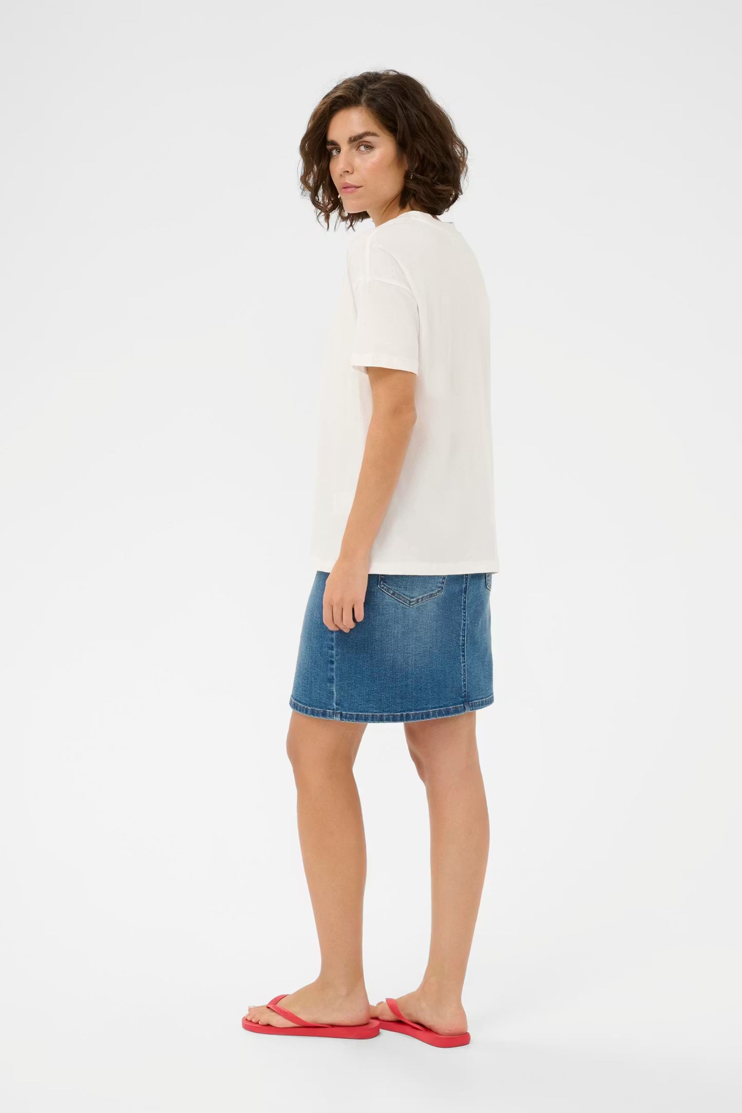 KAFFE Annemette T-shirt in Chalk / White