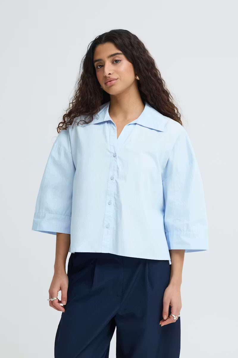ICHI Luanne Shirt in Floaty Blue