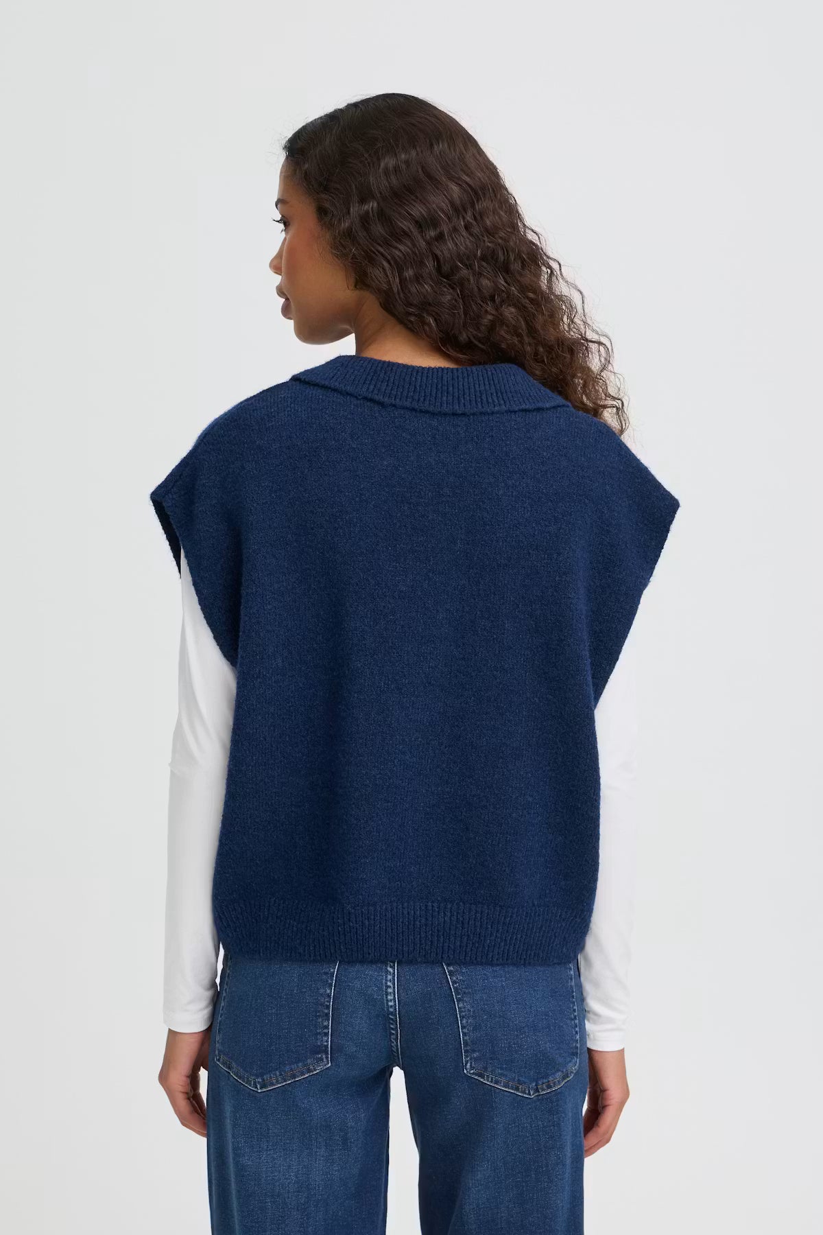ICHI Povoke Tank Top in Blueprint