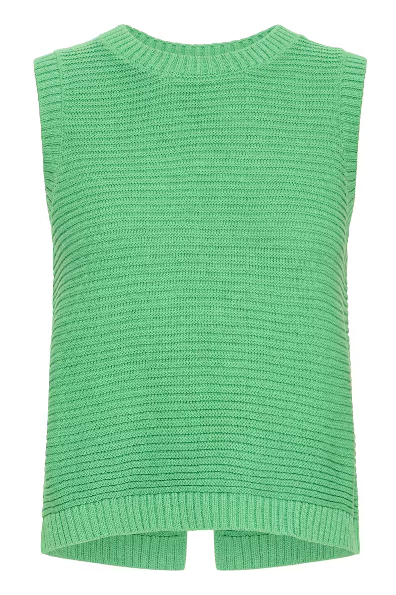 ICHI Dotties Waistcoat in Green