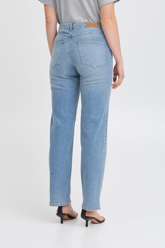 ICHI Twiggy Straight Denim Light Blue Jeans