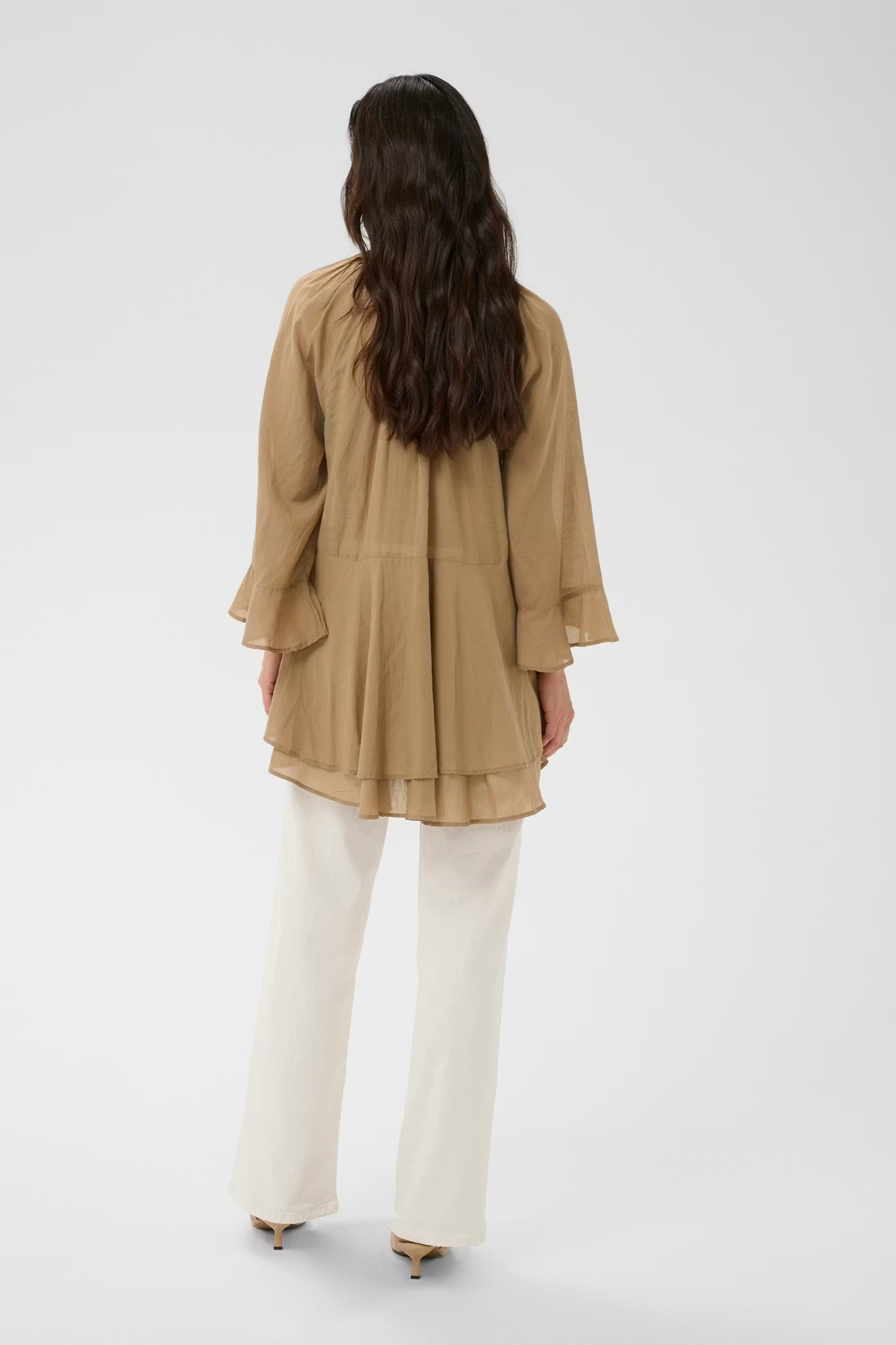 Kaffe Flora Tunic in Petrified Oak
