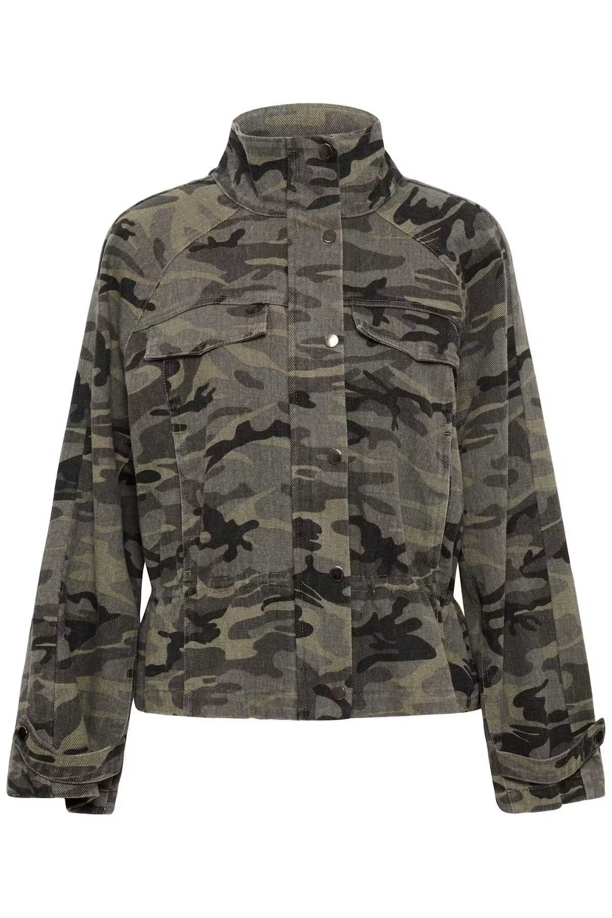 Kaffe Lilana Cargo Jacket in Camo