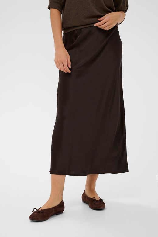 Kaffe Lotte Skirt in Coffee Bean