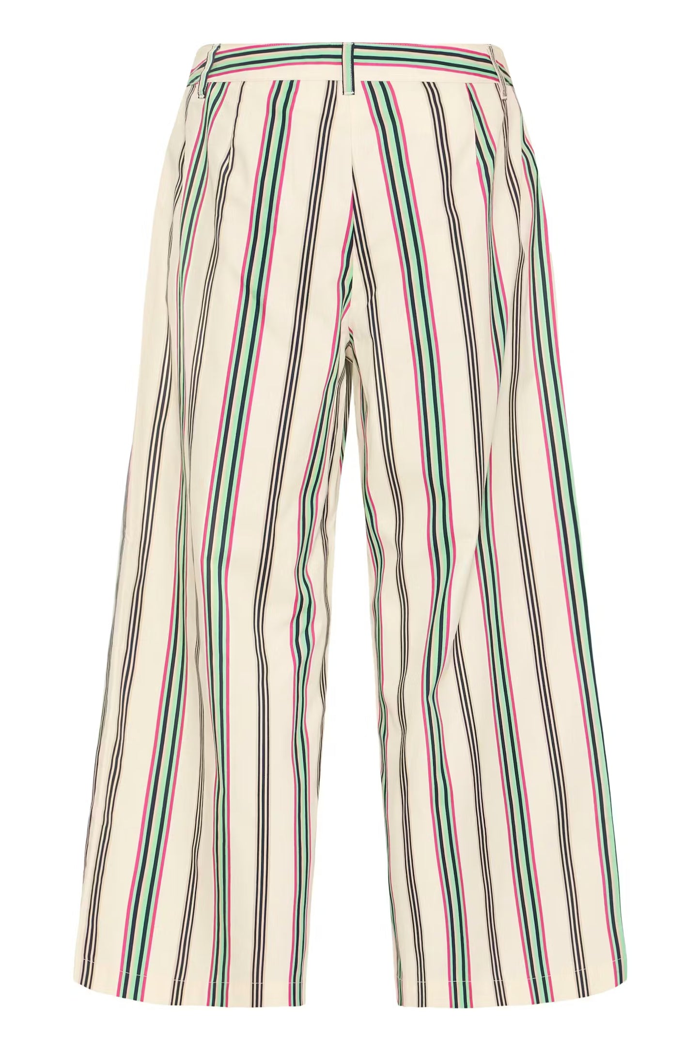 ICHI Leanna Trousers in Multi Stripe & White