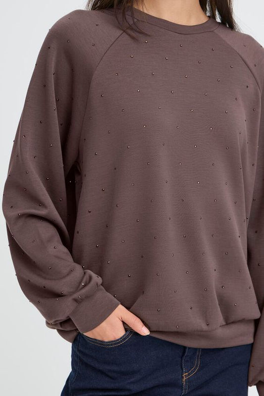 ICHI Amias LS Sweat in Shale