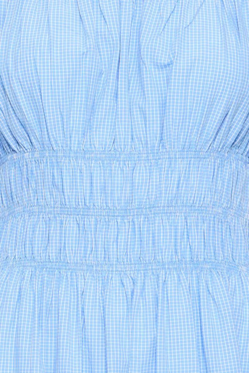 ICHI Wenda Dress in Blue / White Check