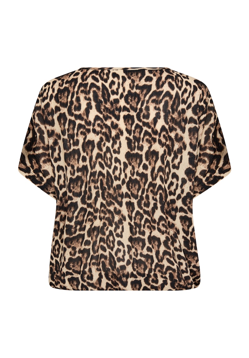 KAFFE Amber Blouse in  Naturel Leopard Print