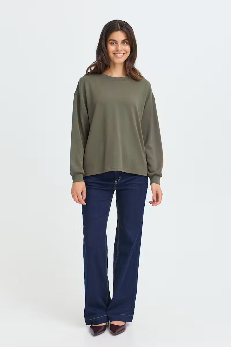 Fransa Aurora Pullover in Grape Leaf